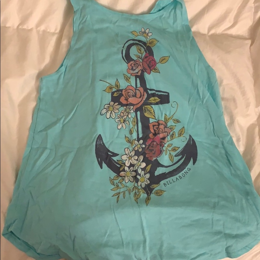 Kids Billabong Turquoise Anchor Tank Size Large